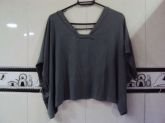 Blusa Bata Cinza